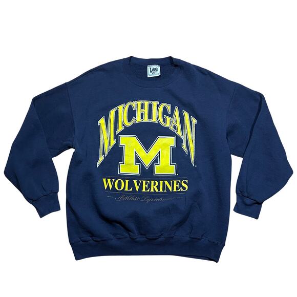 Vintage 90s Michigan Wolverines Big Graphic Crewneck Sweatshirt XL - Picture 1 of 3